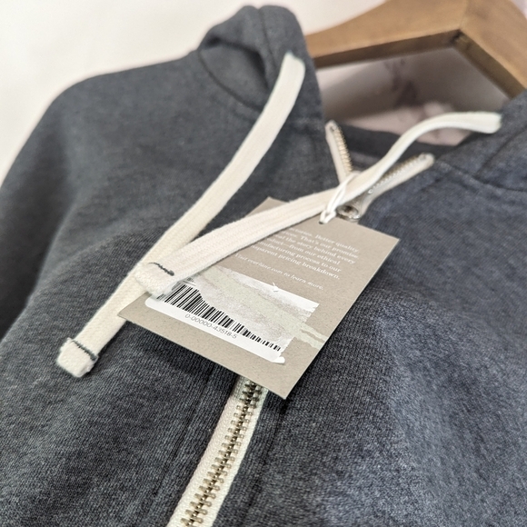 Everlane Sweatshirt Womens XL Dark Gray The Track Hoodie Fill Zip Jacket… - Picture 13 of 15